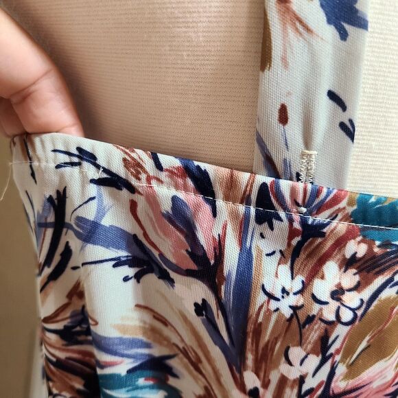 Vintage 60s 70's Ladies Sundress Sz 12 Made in USA Sleeveless Adjustable Straps - Picture 15 of 16